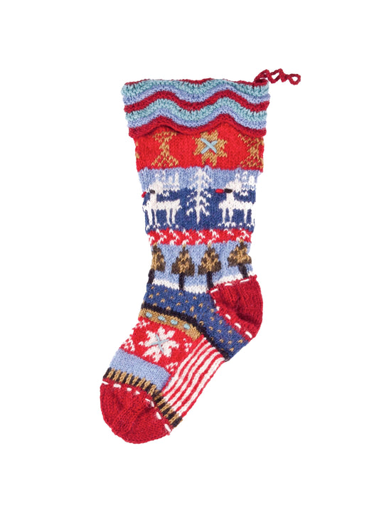 Rudolph Wool Knit Christmas Stocking Weston Table