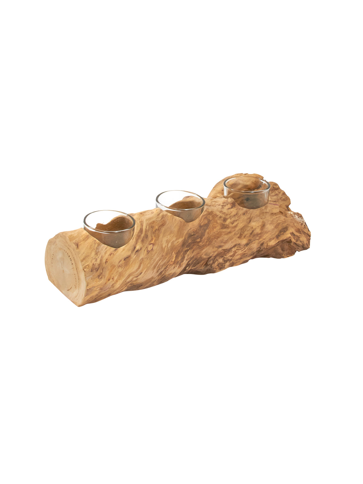 Rustic Driftwood Triple Tea Light Holder Weston Table