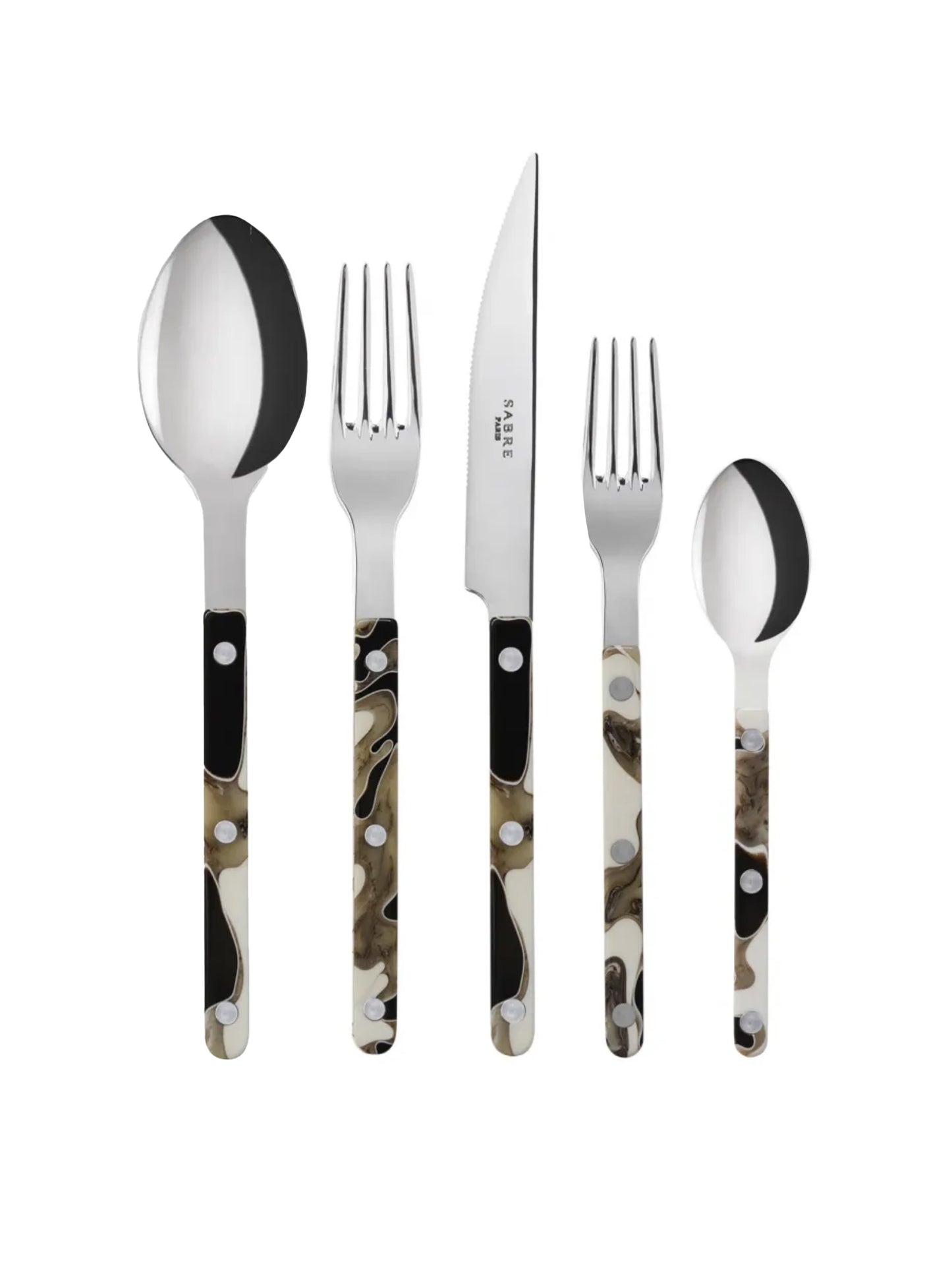 Sabre Paris Bistro Dune Black 5 Piece Place Setting Weston Table