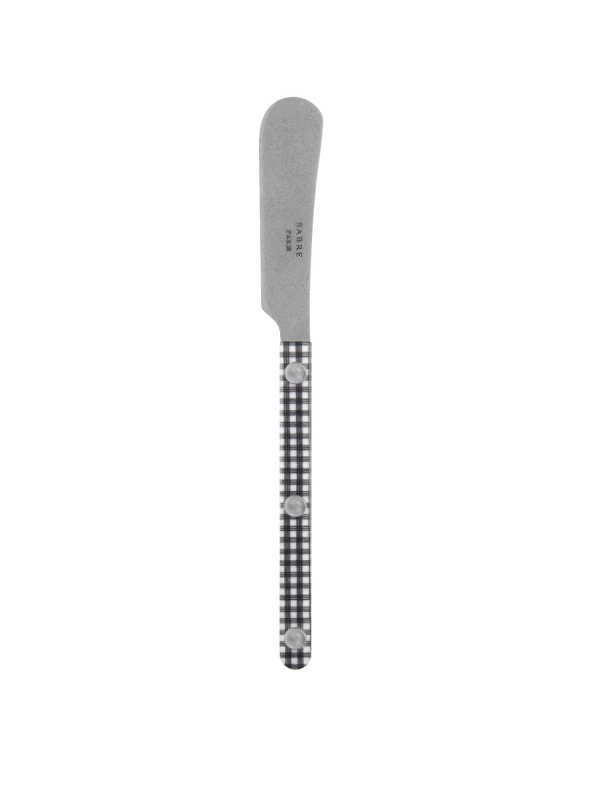 Sabre Paris Bistro Gingham Black Butter Spreader Vintage Weston Table