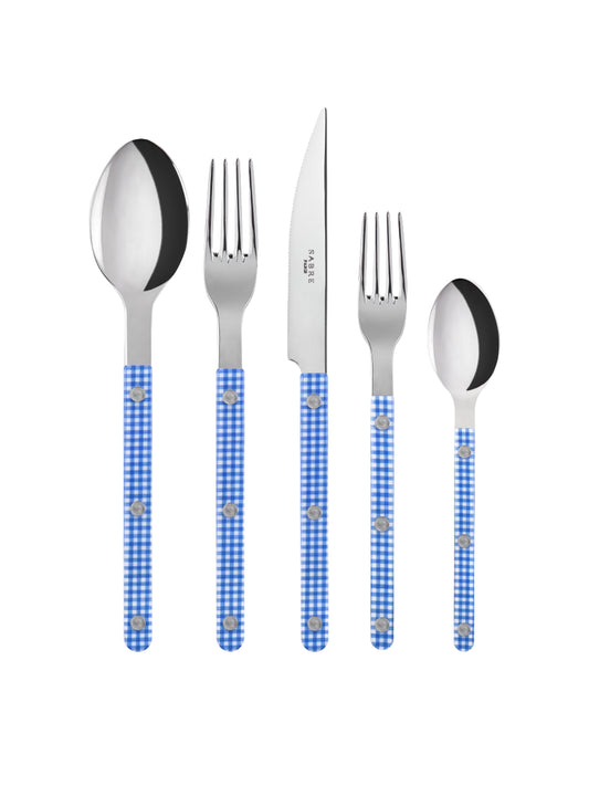 Sabre Paris Bistro Blue Gingham 5 Piece Place Setting Weston Table