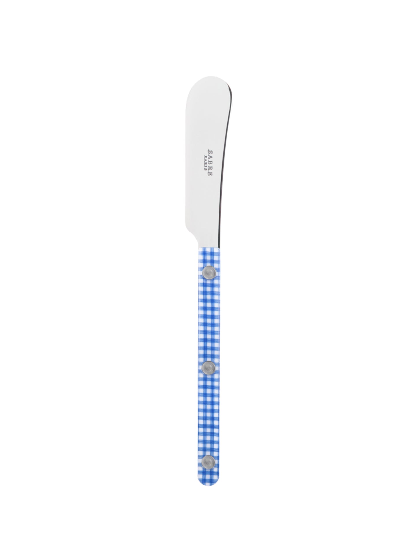 Sabre Paris Bistro Gingham Blue Butter Spreader Weston Table