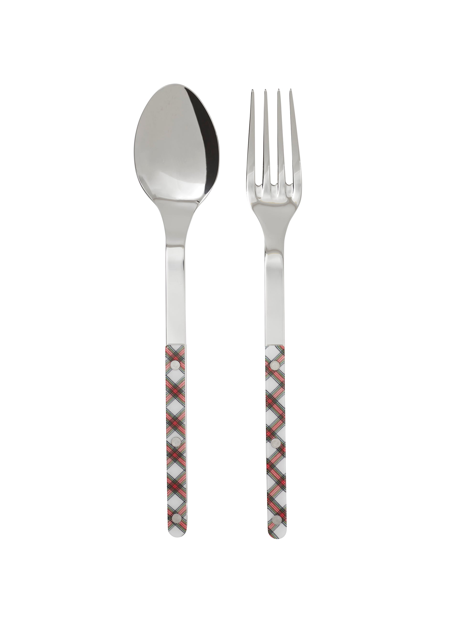Sabre Paris Bistro White Tartan Serving Set Weston Table
