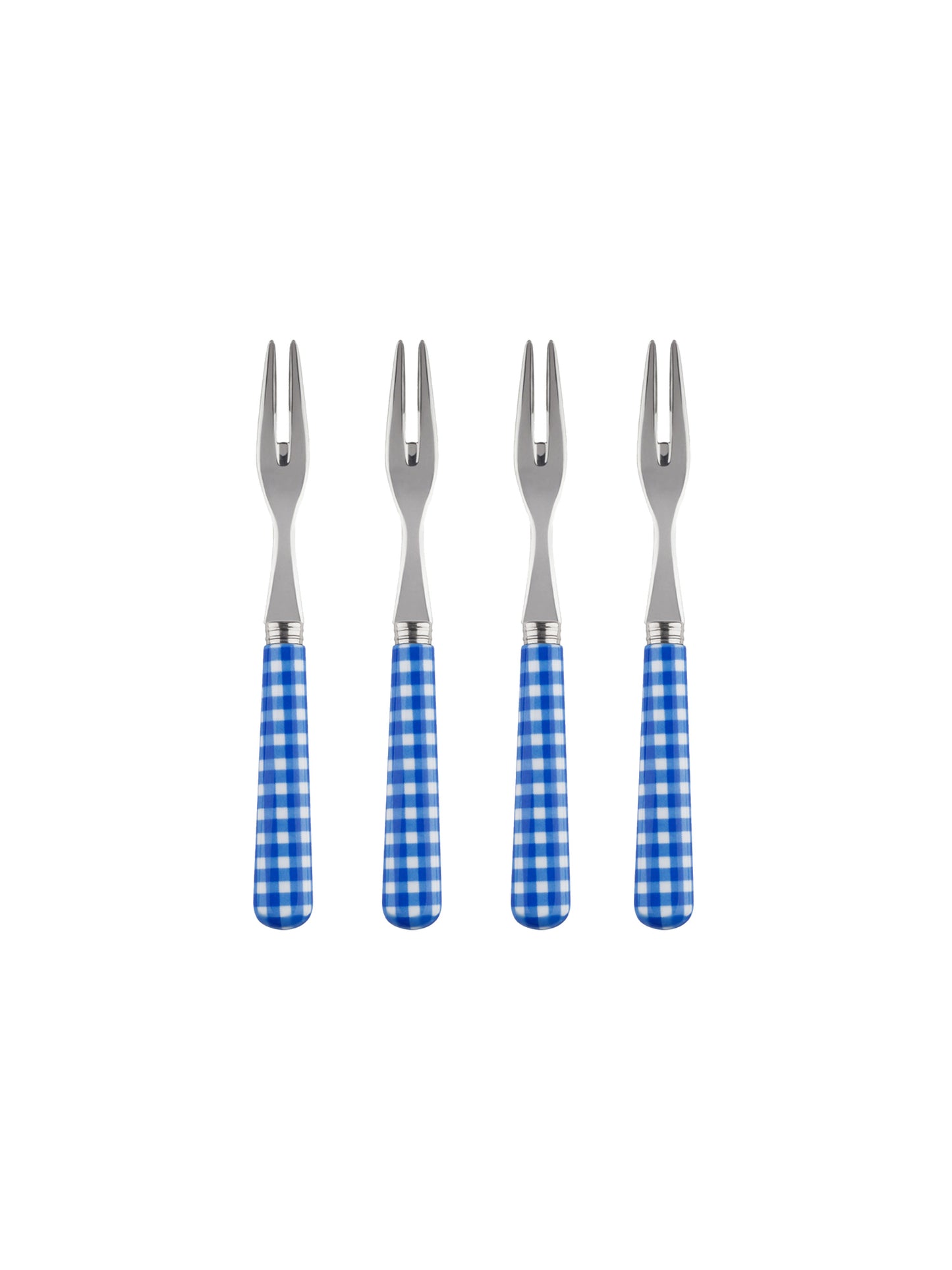 Sabre Paris Gingham Blue Cocktail Forks Weston Table