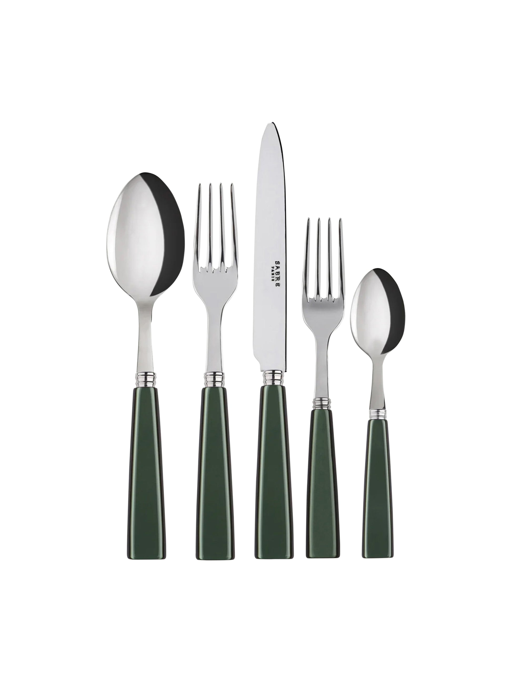 Sabre Paris Icone Forest Green 5 Piece Place Setting Weston Table