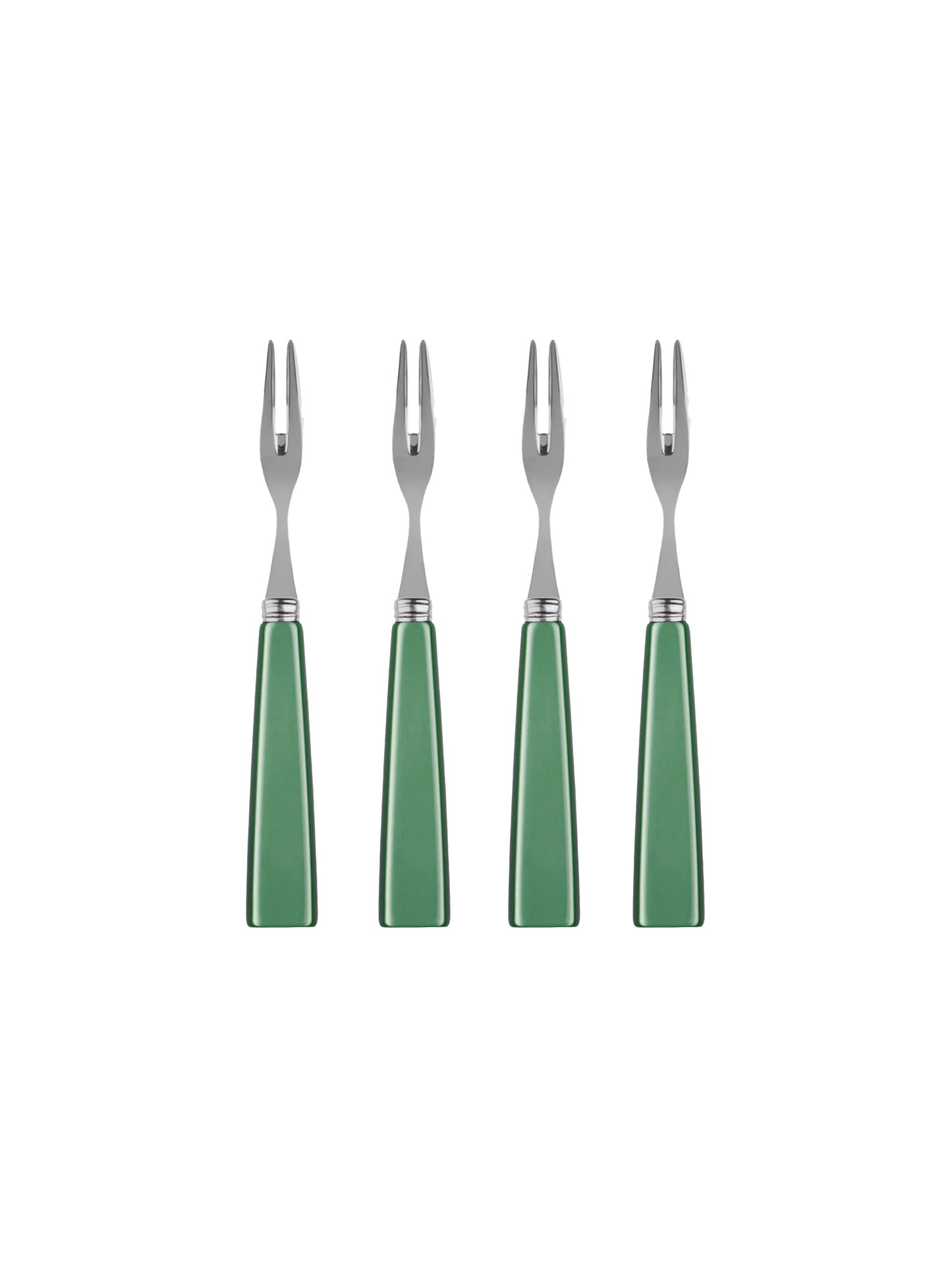 Sabre Paris Icone Garden Green Cocktail Forks Set of Four Weston Table