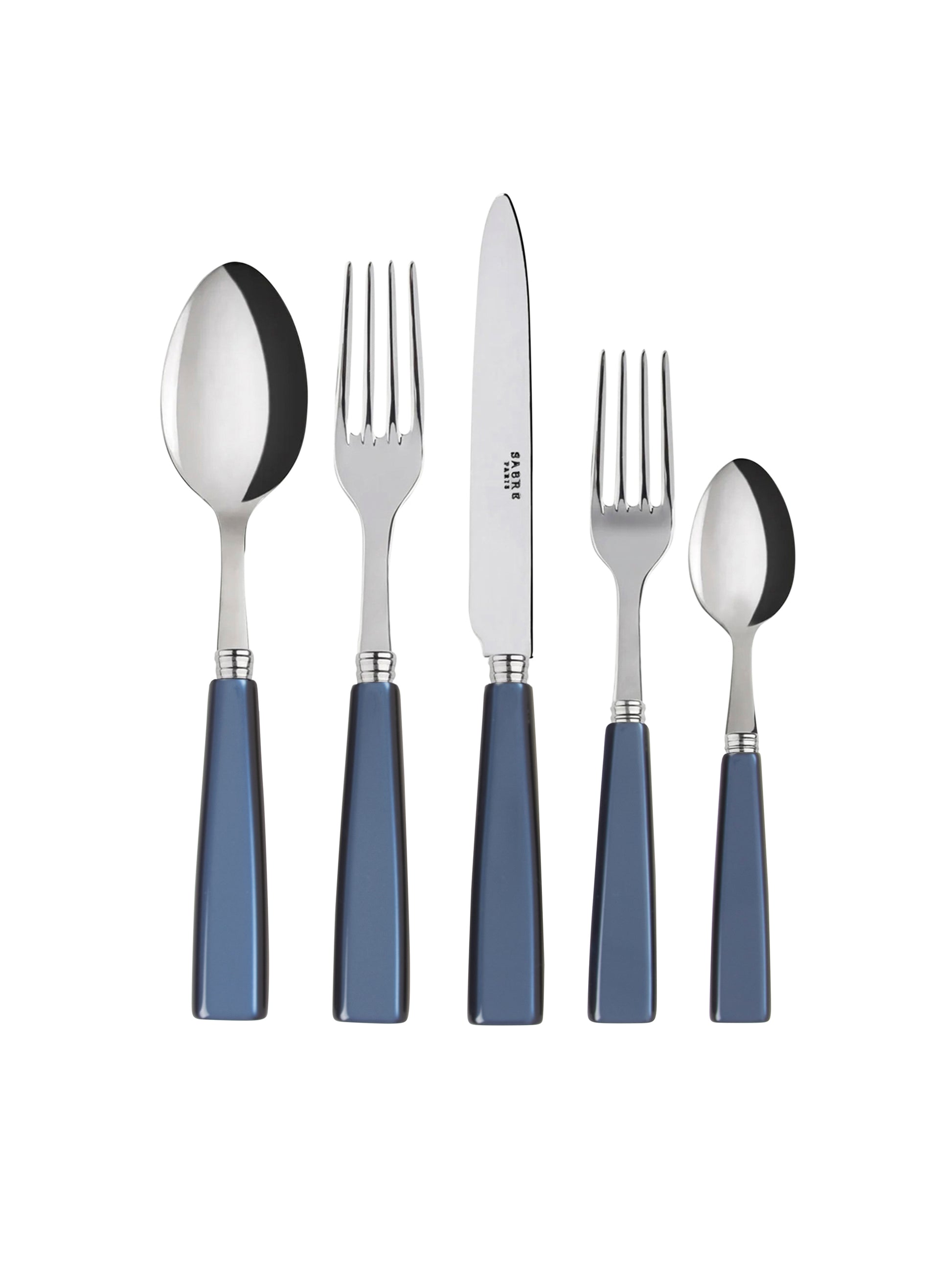 Sabre Paris Icone Steel Blue 5 Piece Place Setting Weston Table