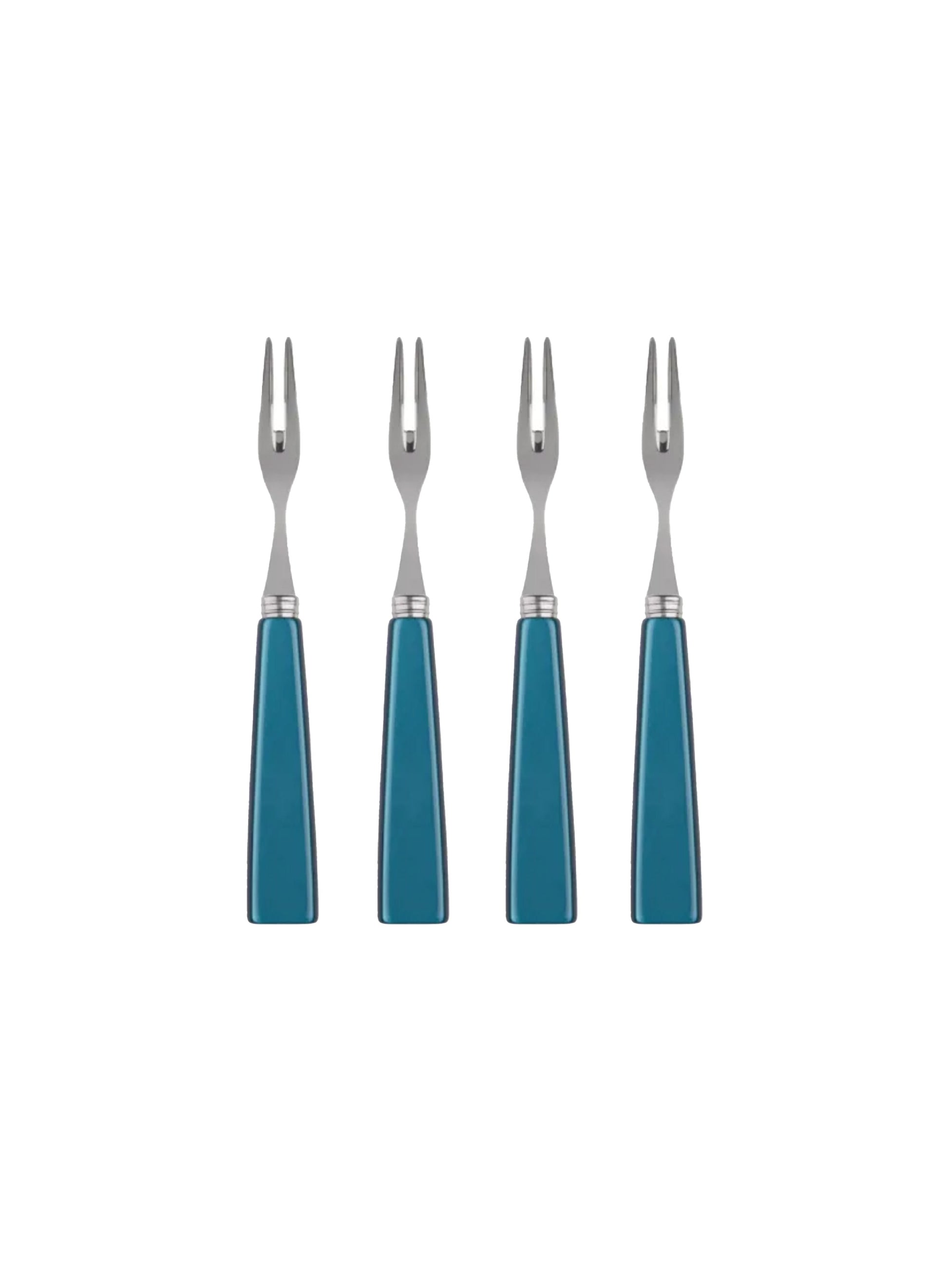Sabre Paris Icone Marine Blue Cocktail Forks Set of Four Weston Table