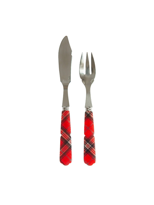 Sabre Paris Royal Stewart Tartan Fish Set Weston Table