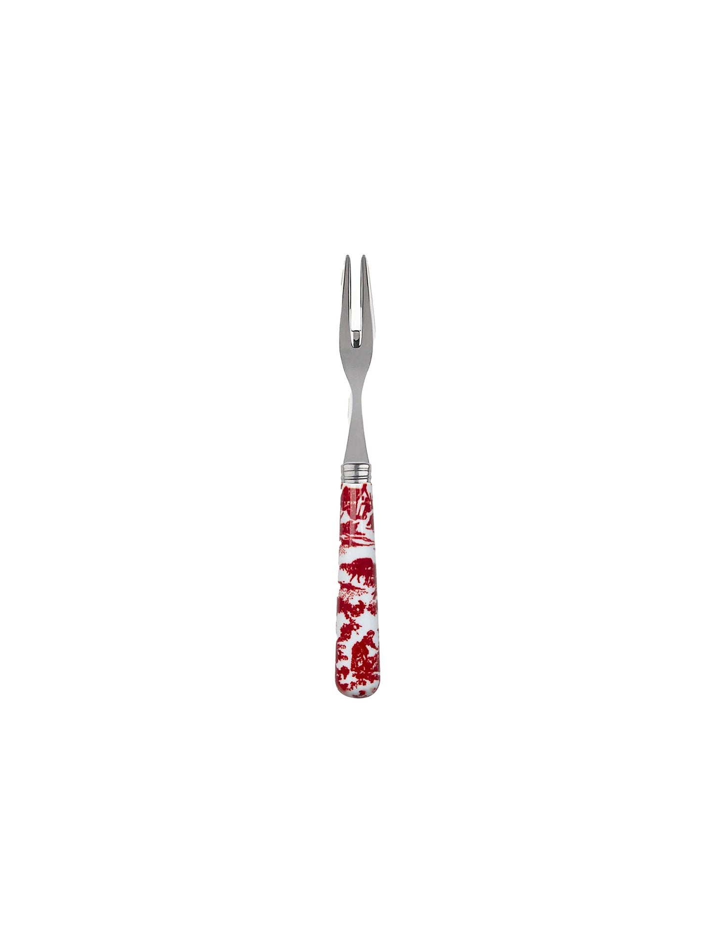 Sabre Paris Toile De Jouy Red Cocktail Forks Weston Table