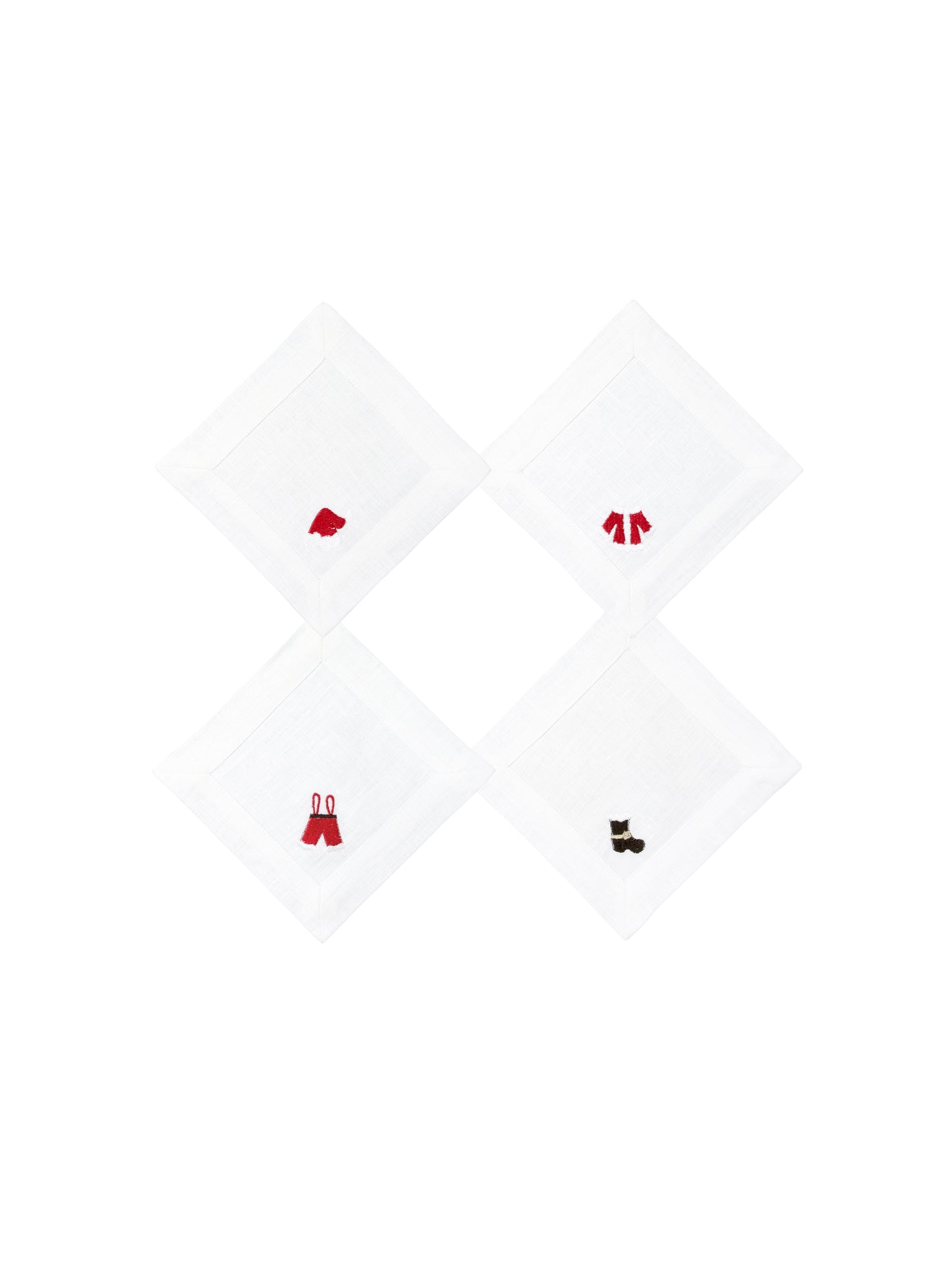 Santa Assortment Cocktail Napkin Set Weston Table