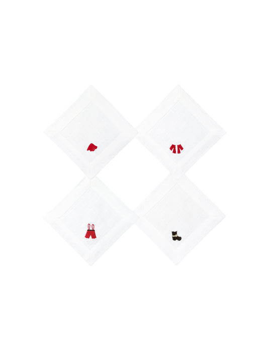 Santa Assortment Cocktail Napkin Set Weston Table