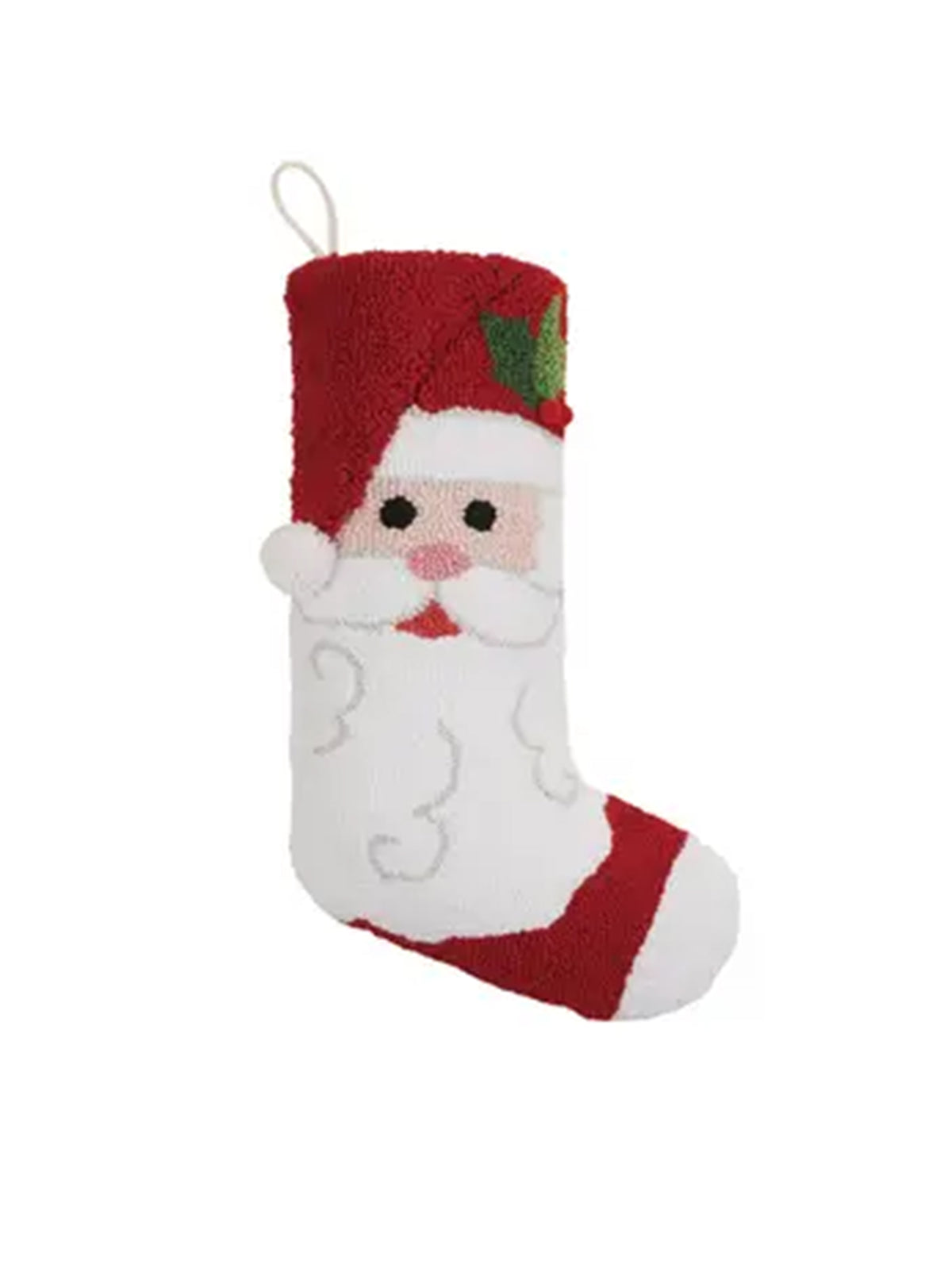 Santa Claus Wool Hook Stocking