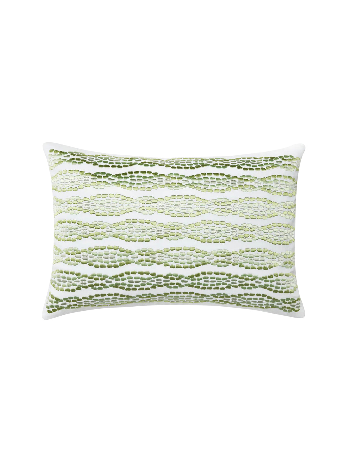 Sferra Cobblestones Green and White Pillow Weston Table