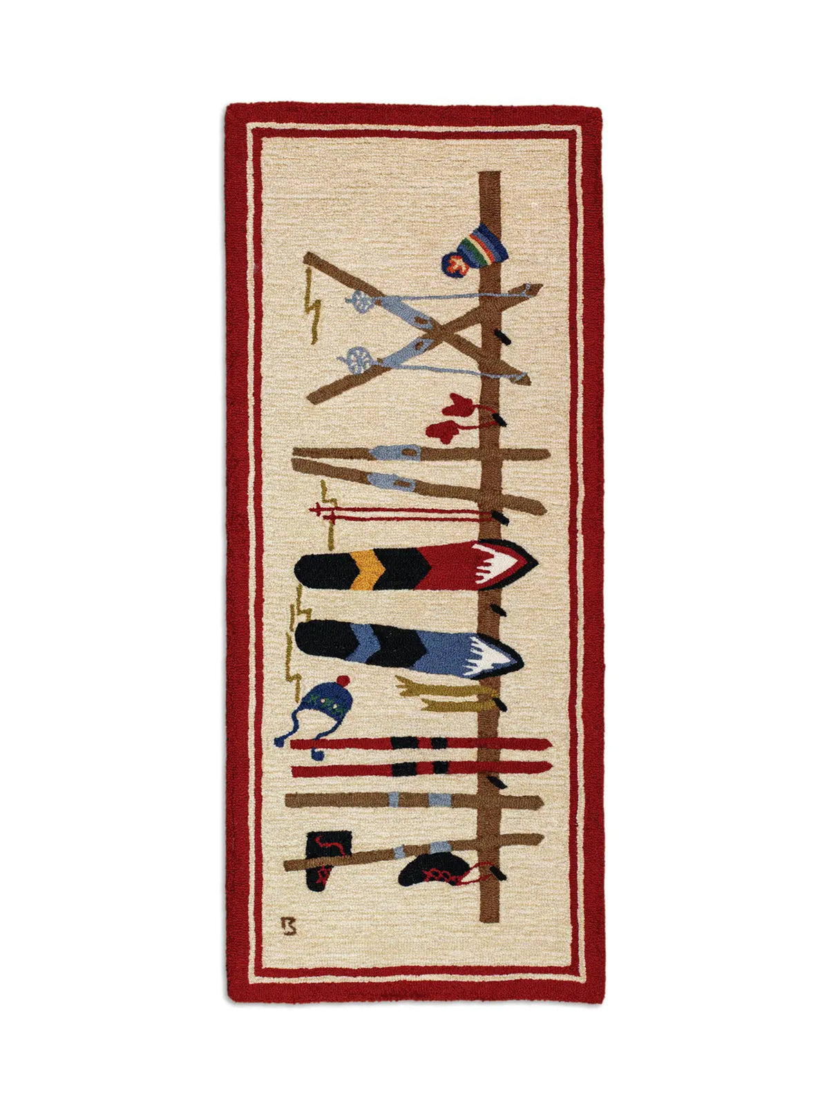 Ski Rack Hooked Wool Rug Weston Table