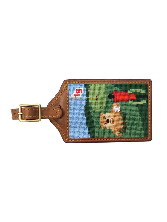 Smathers & Branson Gopher Golf Needlepoint Luggage Tag Weston Table