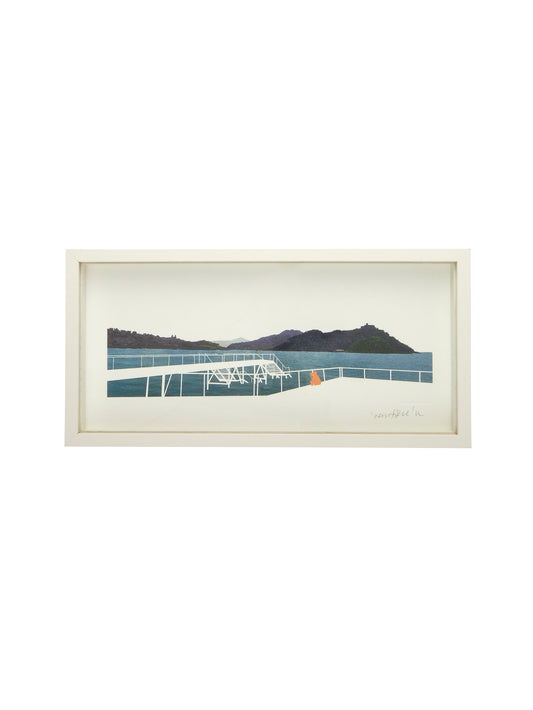 Solitary Shoreline Framed Art Weston Table