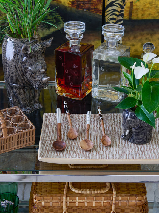 Tanzanian Wood and Bone Carved Spoons Weston Table