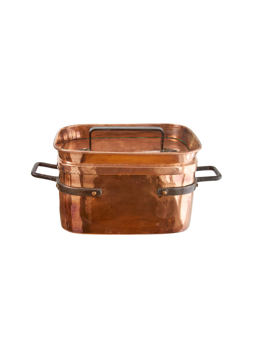 Vintage 1860s French Copper Iron Handled Daubiere Weston Table