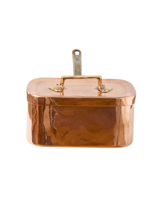 Vintage 1860s French Copper Lidded Casserole with Handle Weston Table