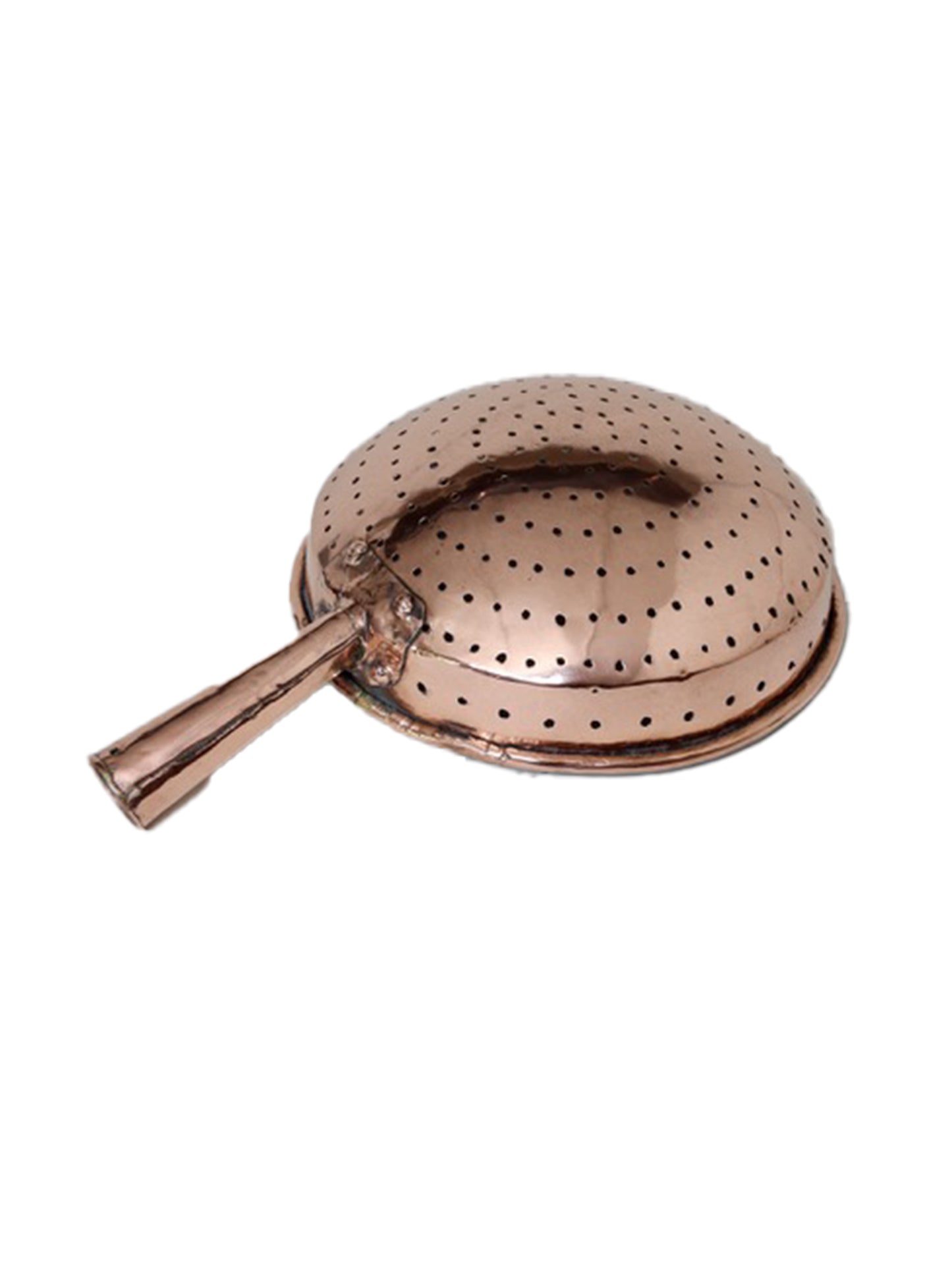 Vintage 1870s French Small Handled Copper Colander Weston Table