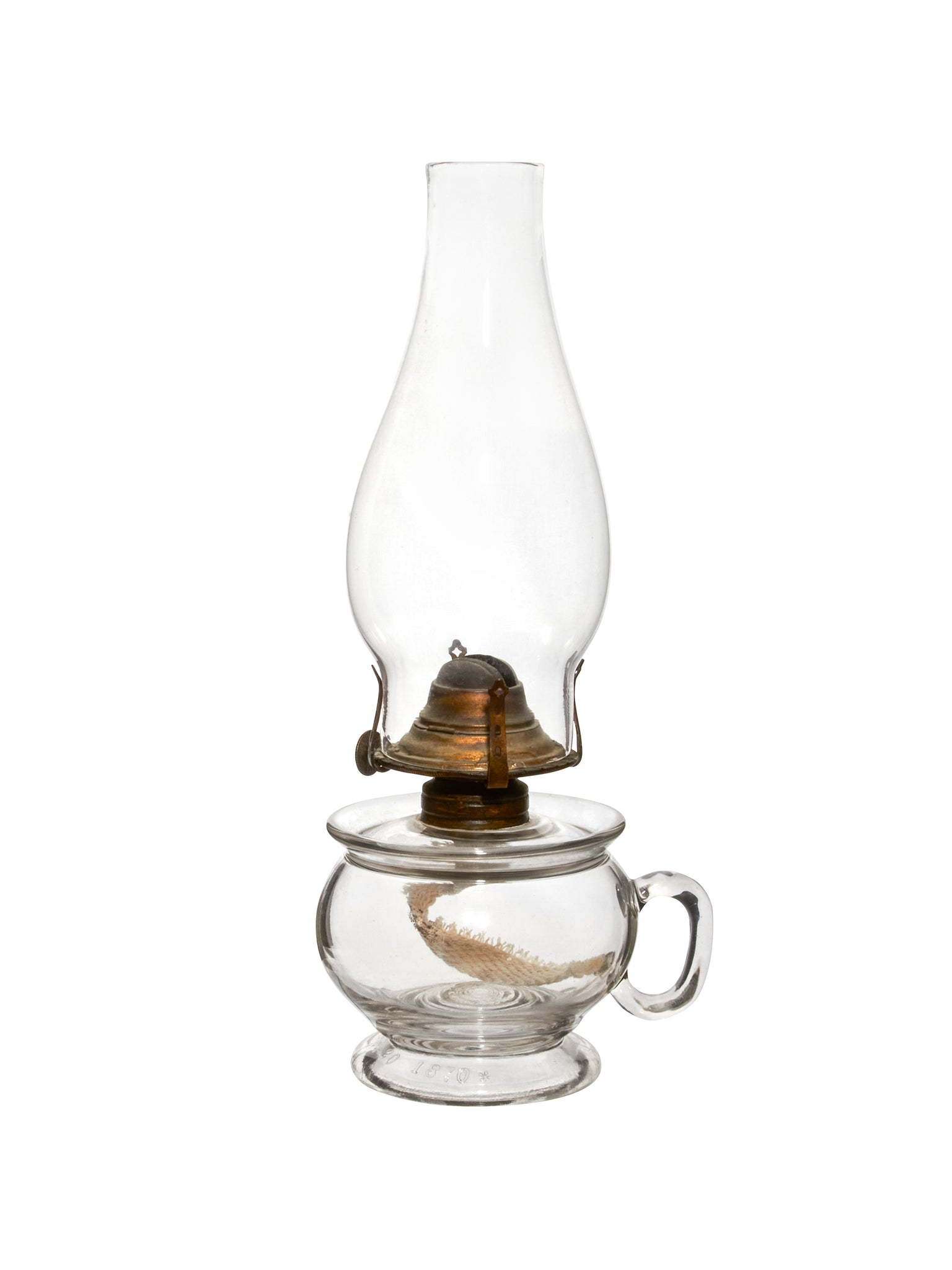 Vintage 1870s Glass Oil Lamp Weston Table