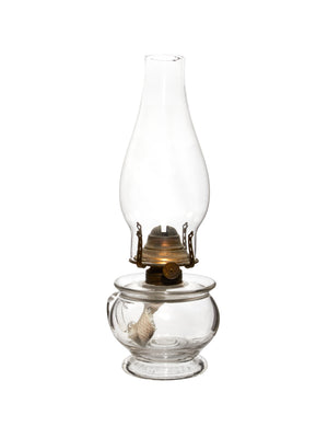  Vintage 1870s Glass Oil Lamp Weston Table 