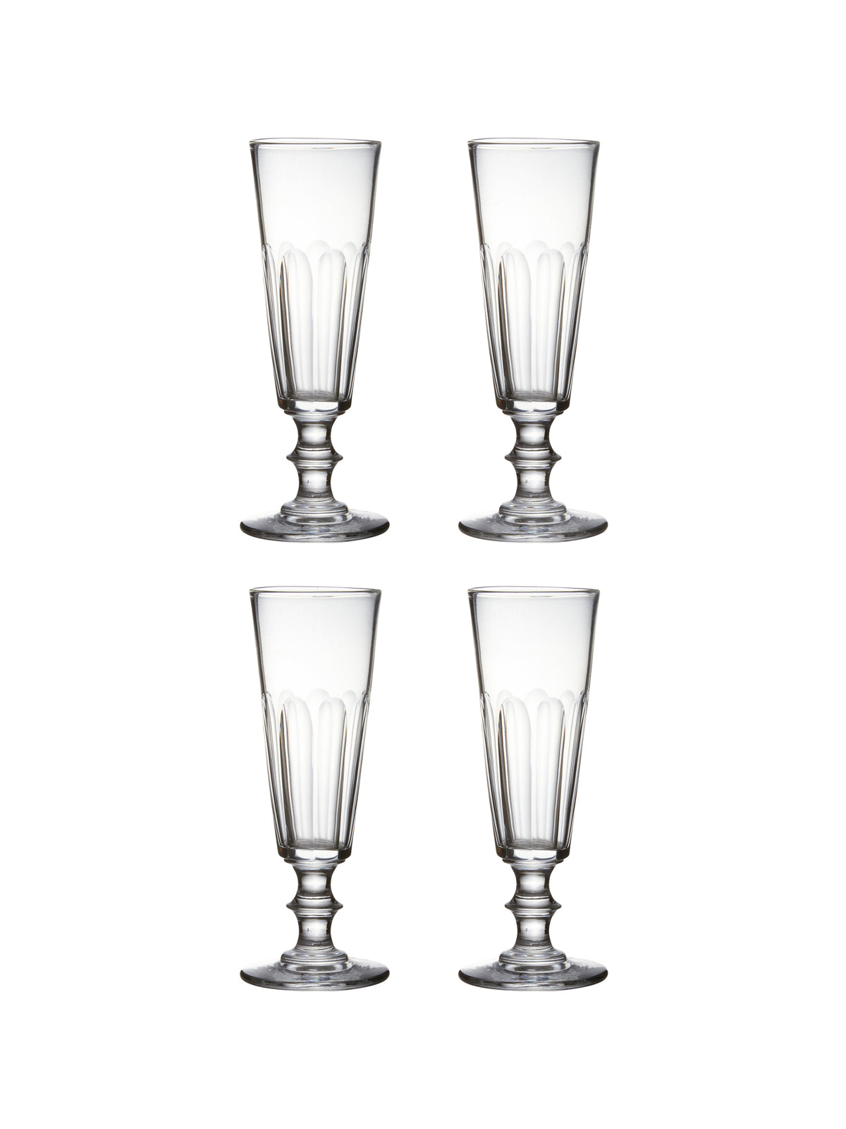 Vintage 1880s Crystal Champagne Flutes