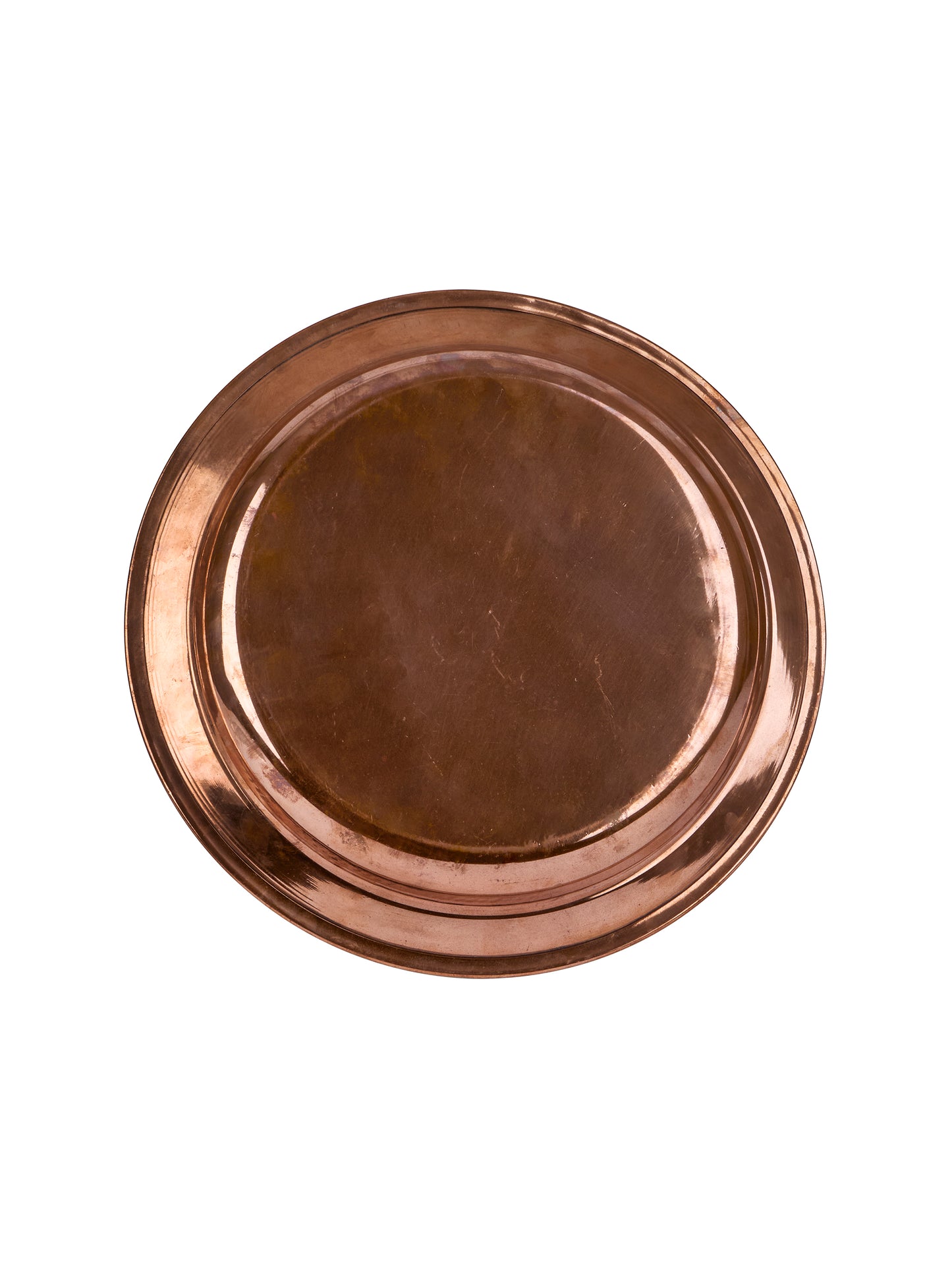Vintage 1880s Large French Copper Pie Plate Weston Table