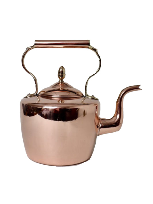 Vintage 1880s Victorian Small Copper Kettle Weston Table