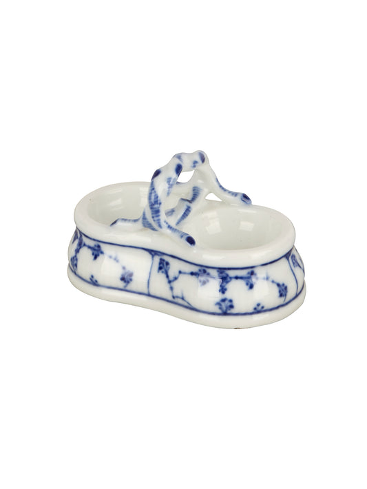 Vintage 1890s Royal Copenhagen Blue Fluted Salt Cellar Weston Table