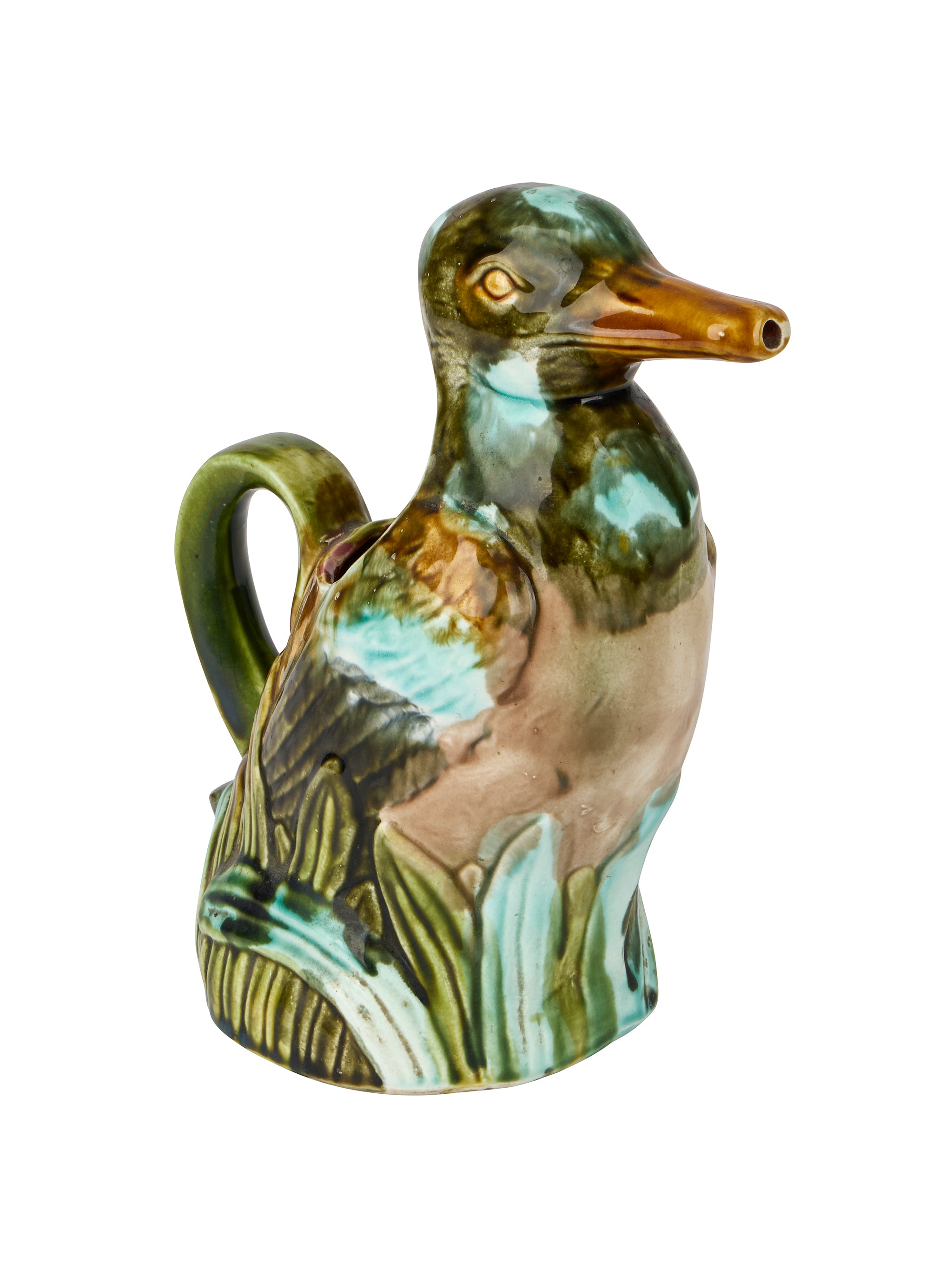 Vintage 1900 Faiencerie d'Onnaing Duck Absinthe Pitcher | Pitchers