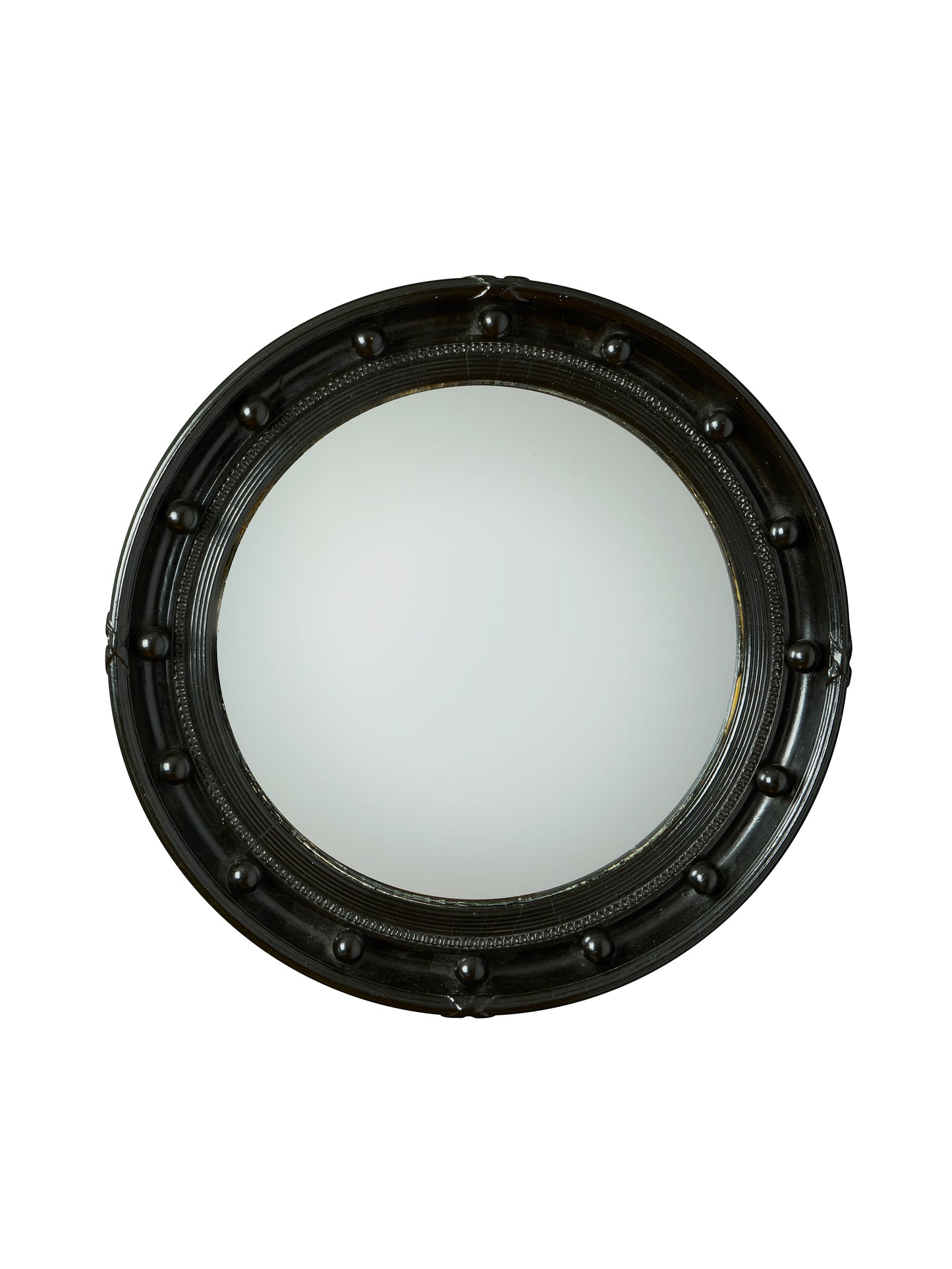 1900 Federal Black Bullseye Round Mirror Weston Table