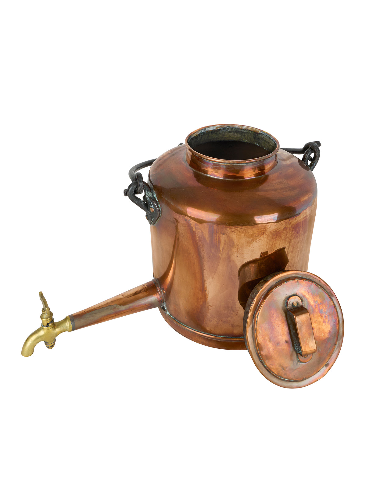 Vintage 1900 French Copper Hearth Stock Pot Weston Table