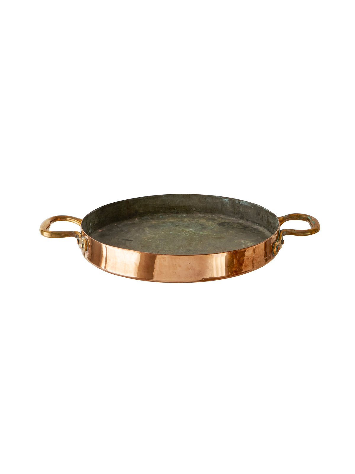 Vintage 1900 French Copper Hearth Stock Pot with Saute Pan Lid Weston Table
