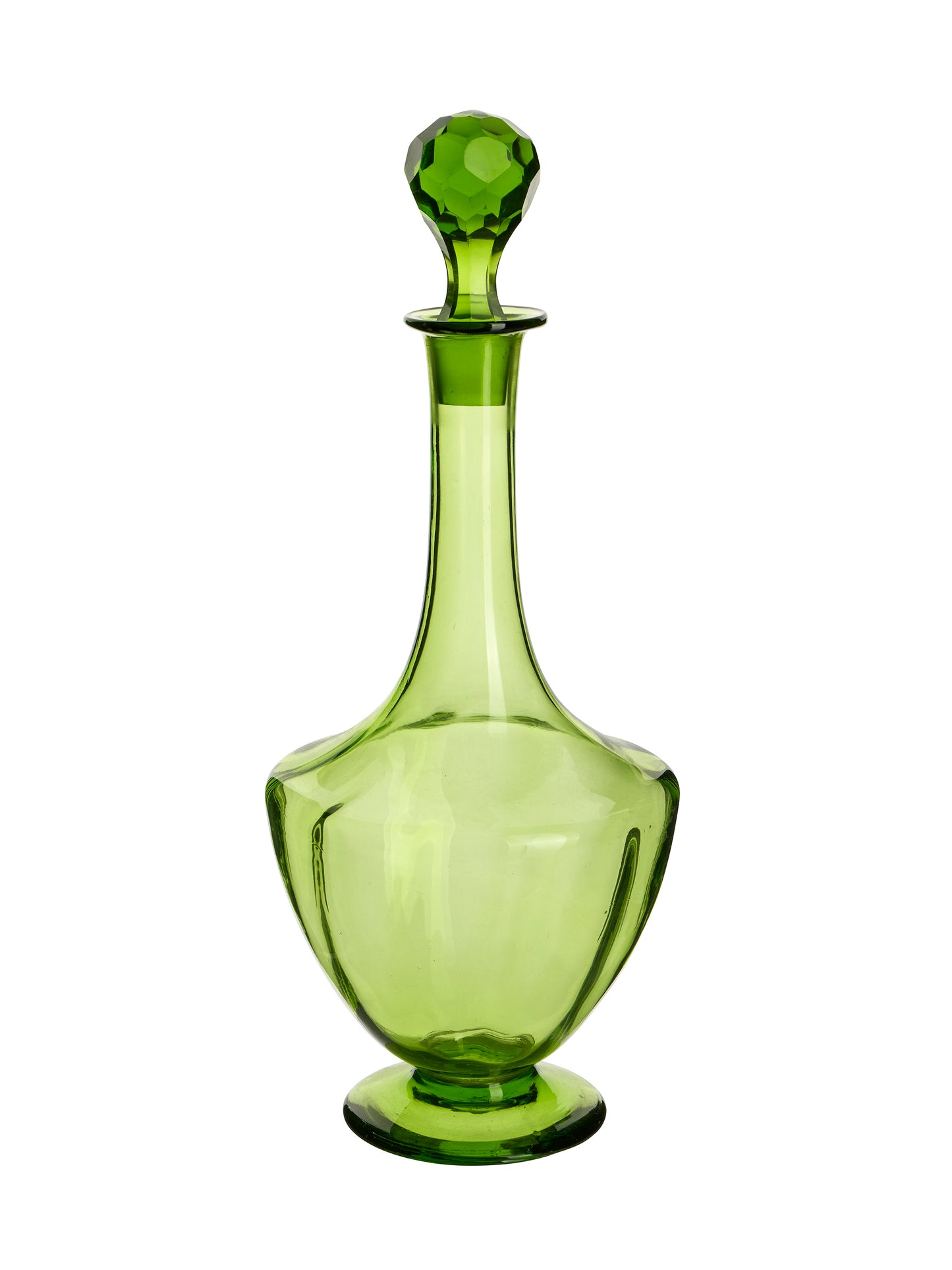 Vintage 1900 Italian Venetian Green Decanter Two Weston Table