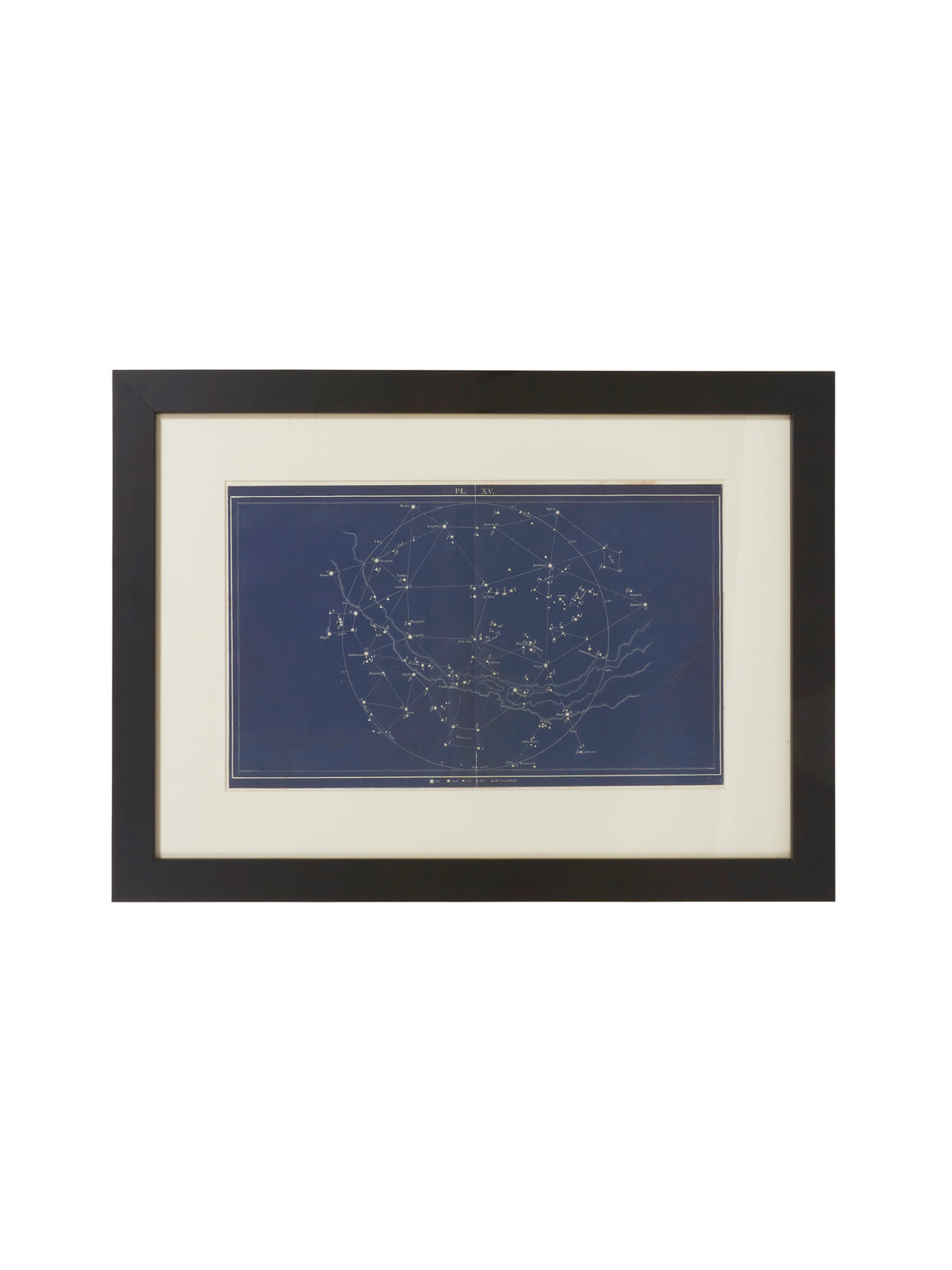 Vintage 19th Century Round Astronomy Map Weston Table