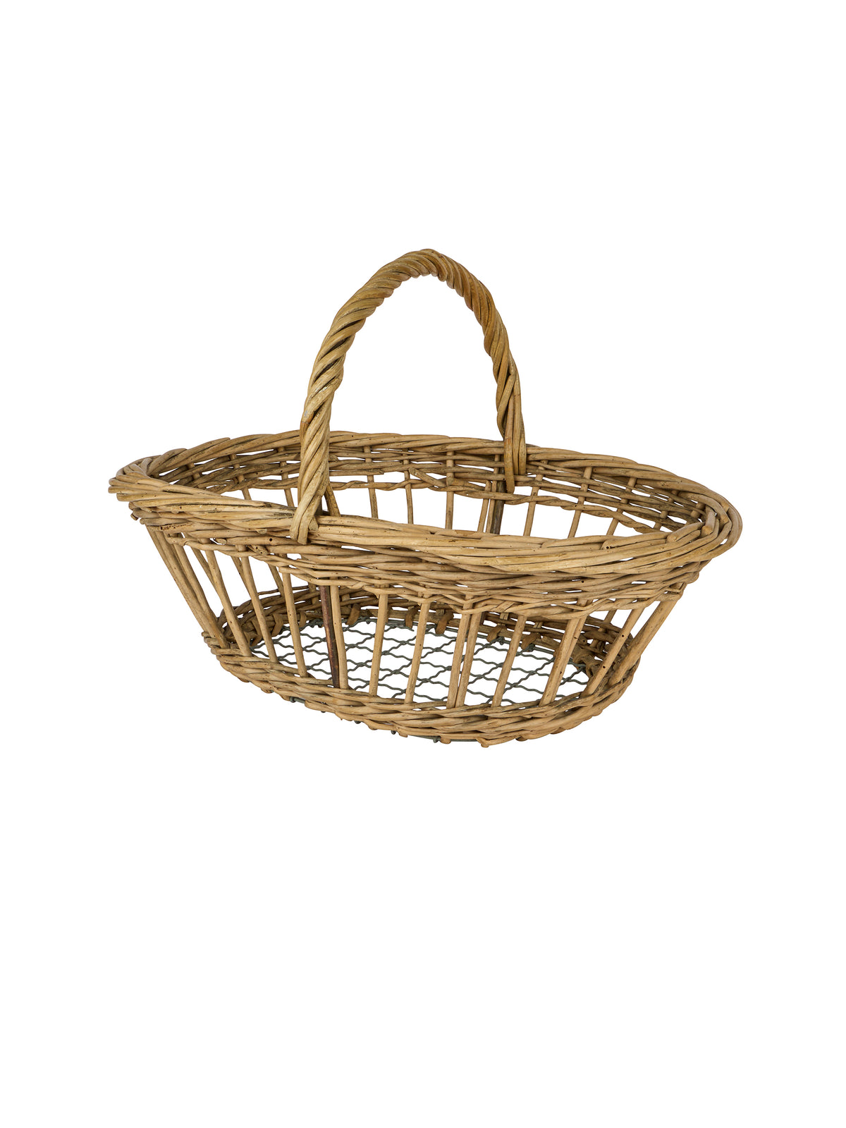 Vintage 1910 French Wicker Potato Basket Weston Table