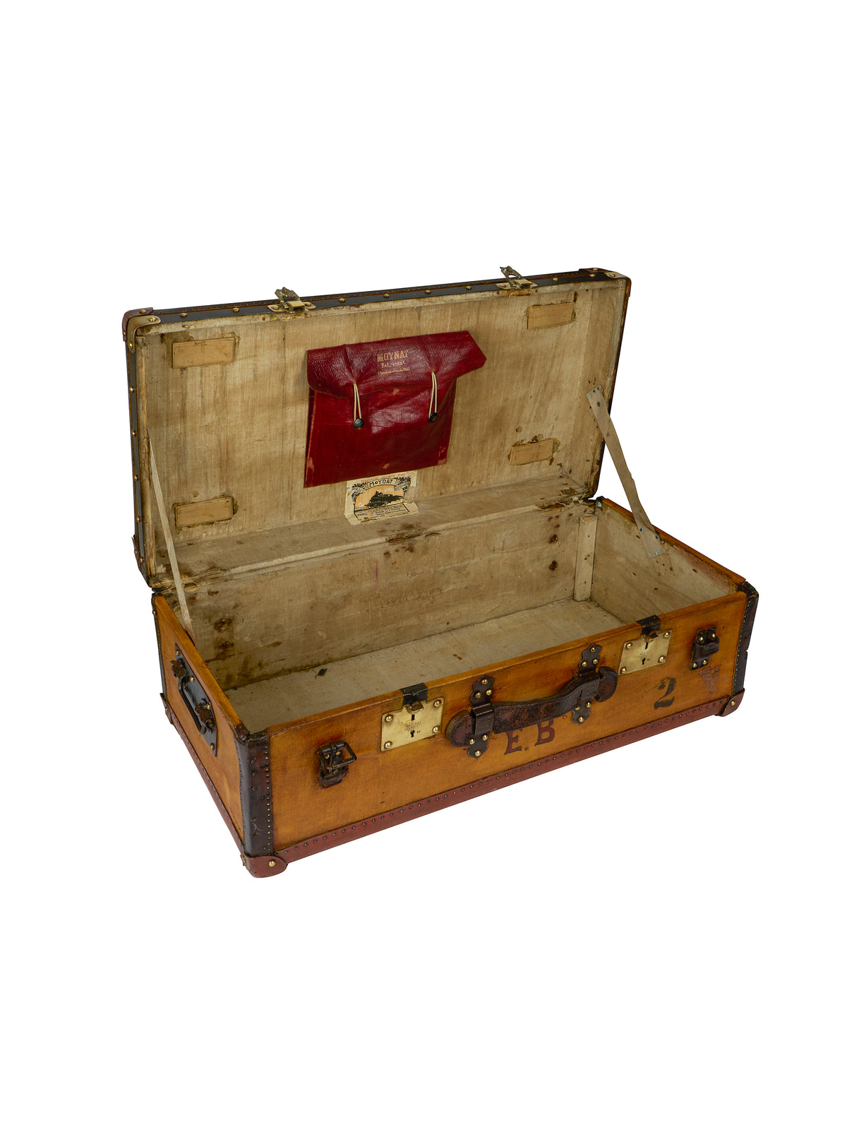 Vintage 1910s Moynat Two Toned Trunk Weston Table