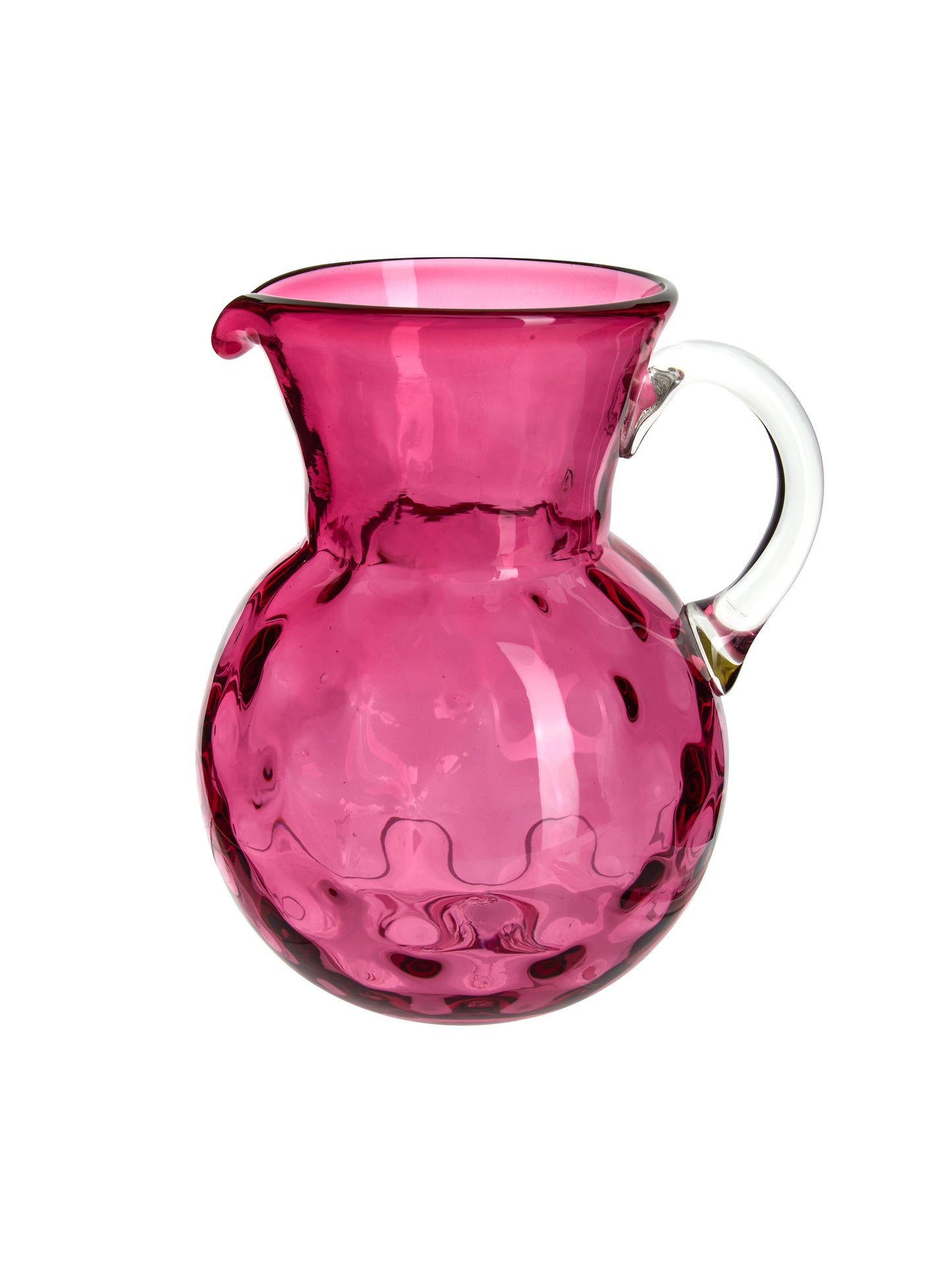 Vintage Cranberry Coin Spot Pitcher Weston Table