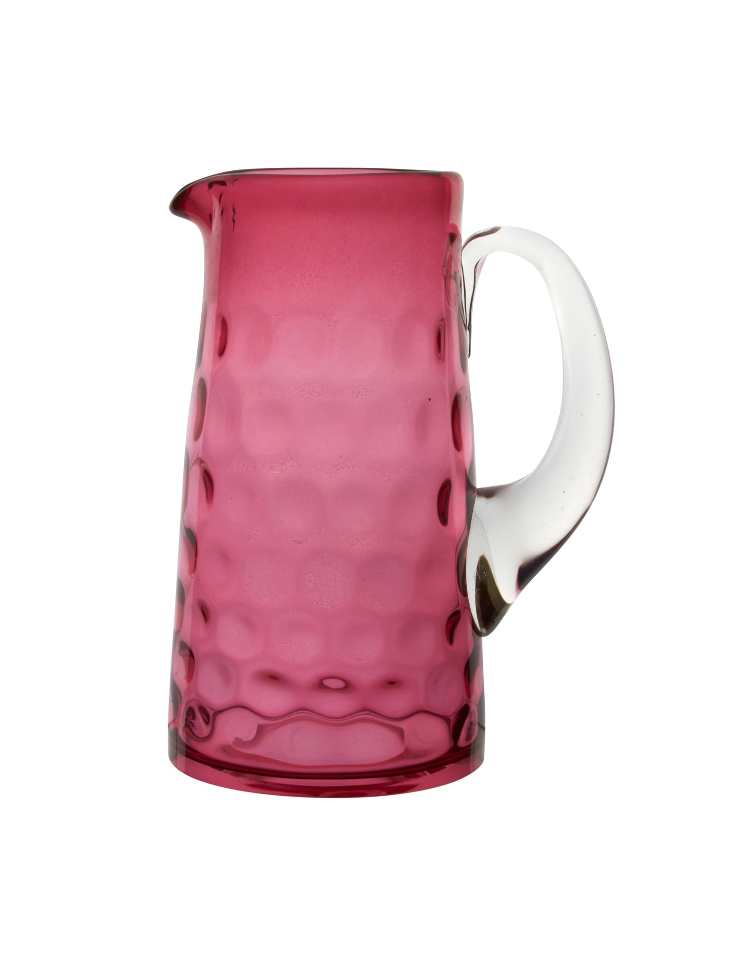 Vintage Cranberry Coin Spot Pitcher Weston Table