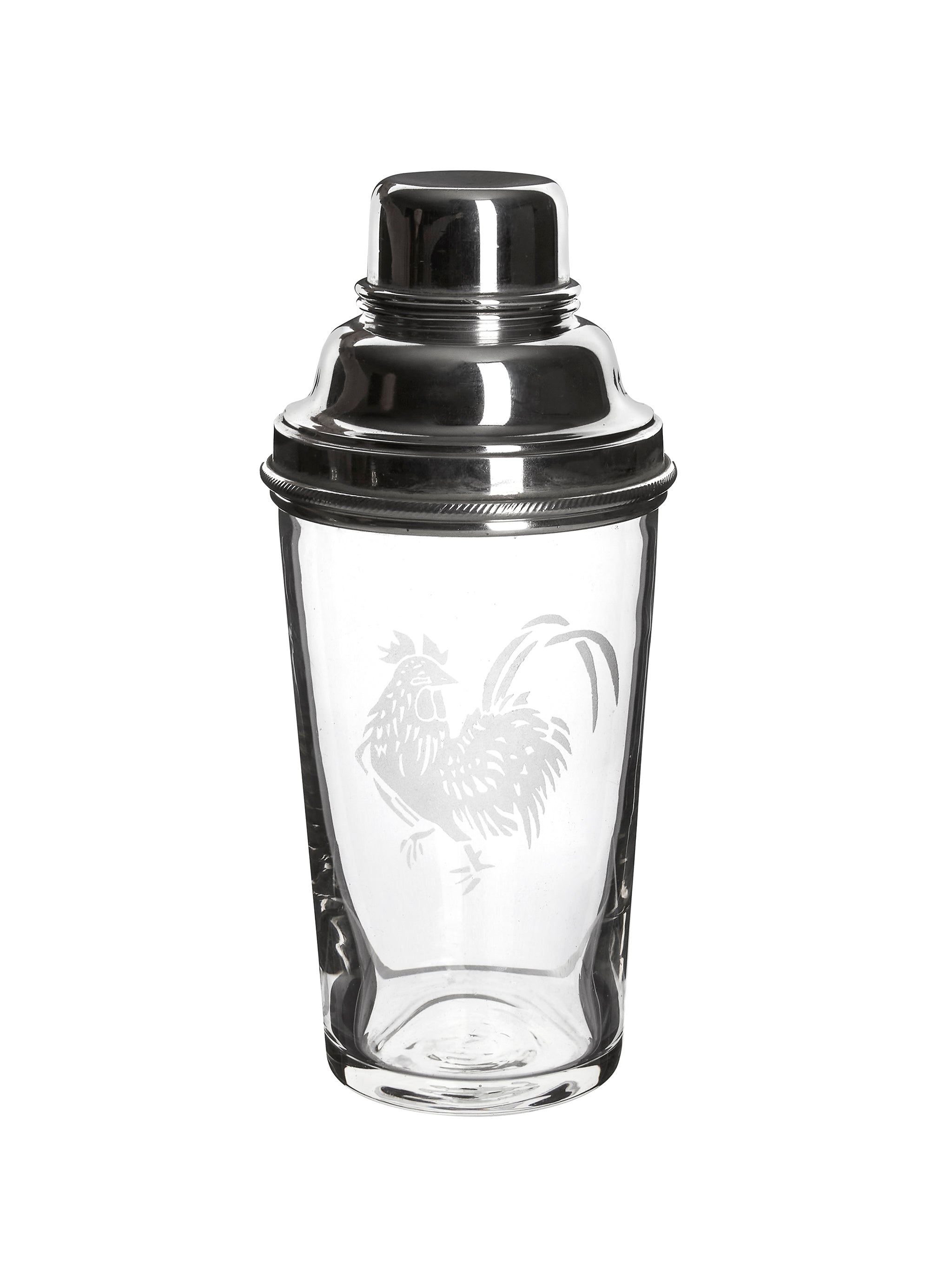 Vintage 1920s English Glass Cockerel Cocktail Shaker | Cocktail