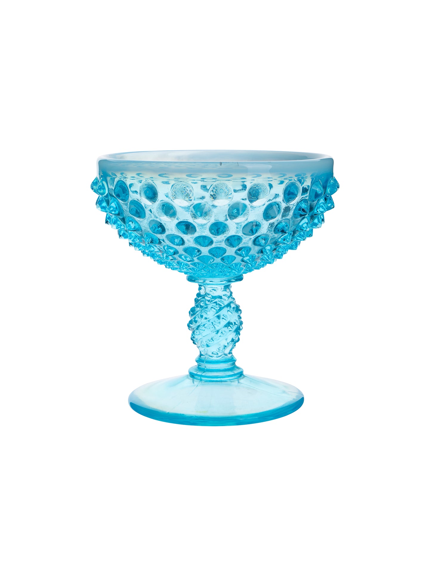 Vintage 1920s Fenton Hobnail Blue Ice Cream Cups Weston Table