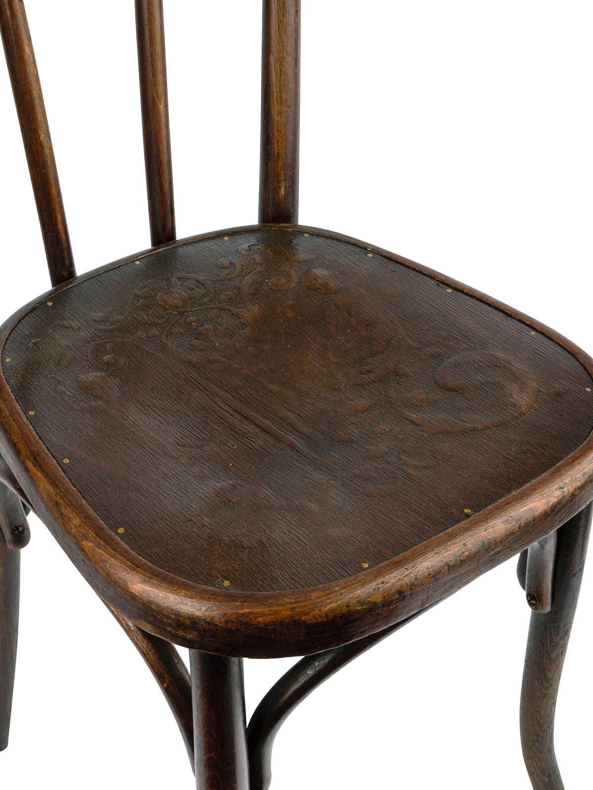 Vintage 1920s French Brown Bistro Chairs Weston Table