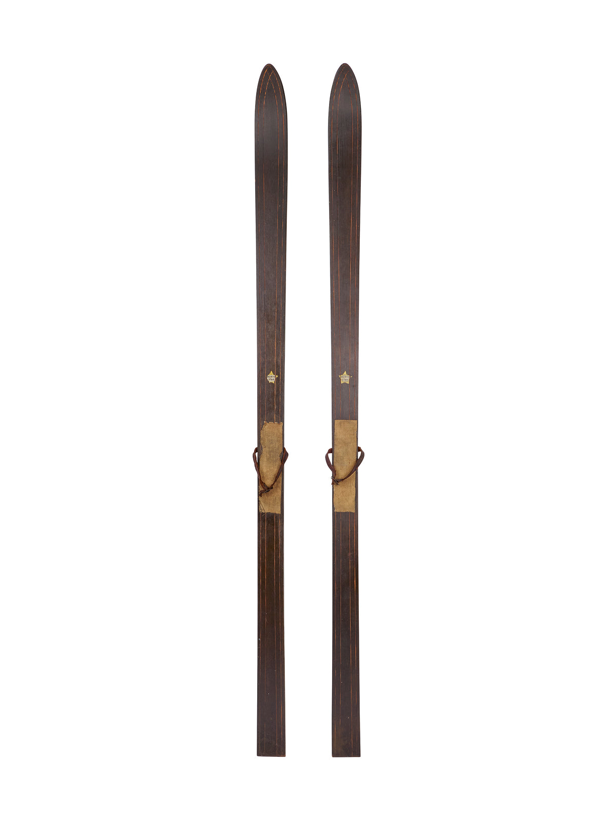 Vintage 1920s North Star Wood Black Skis Weston Table