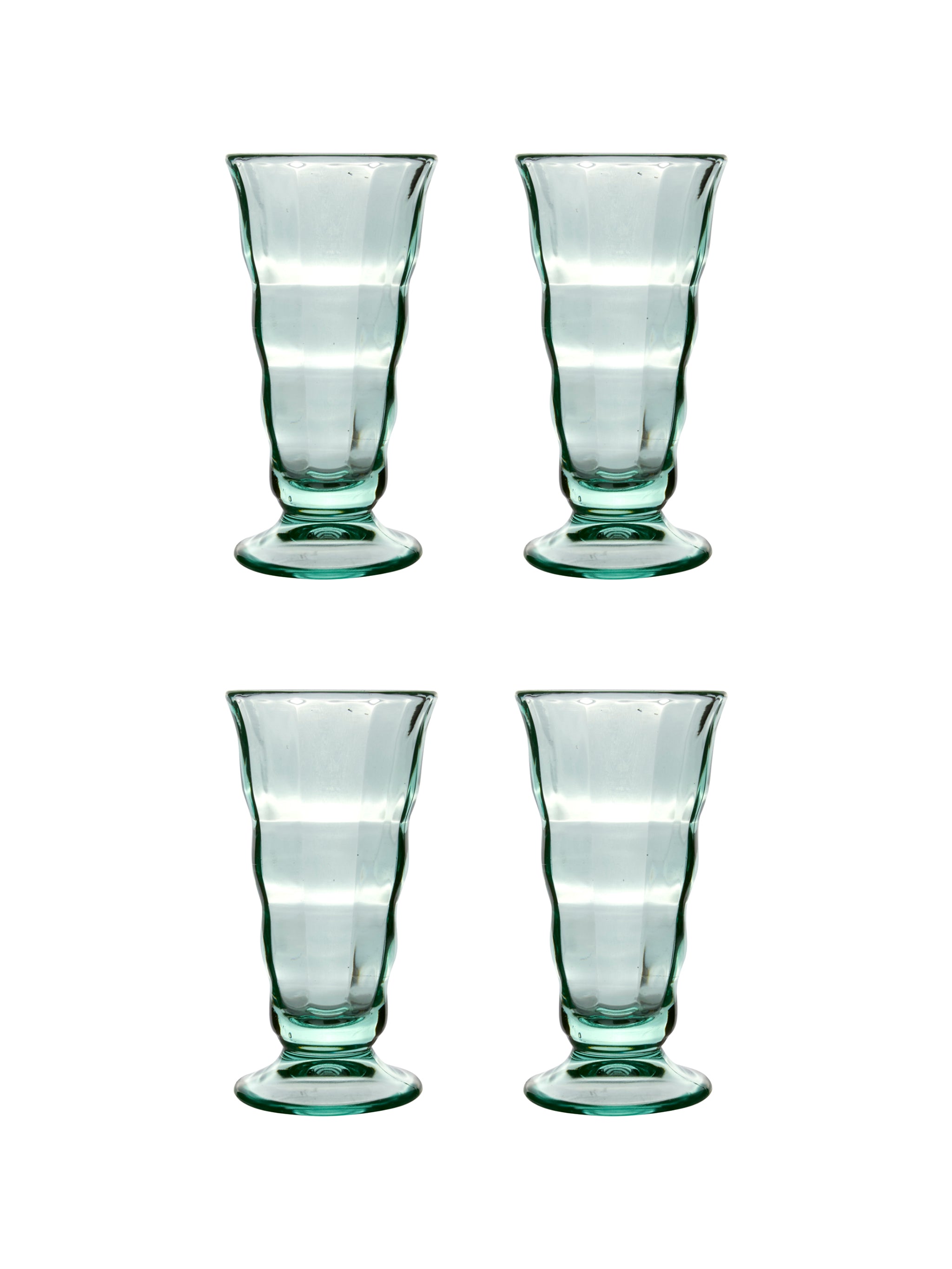 Shop the Vintage 1920s Party Line Green Soda Fountain Glasses at Weston  Table