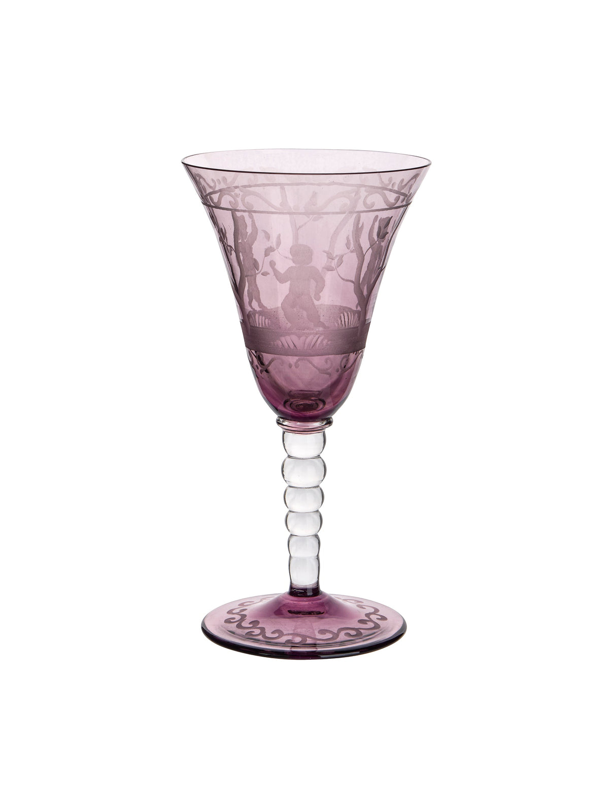 Vintage 1920s Venetian Amethyst Aperitif Glasses Weston Table
