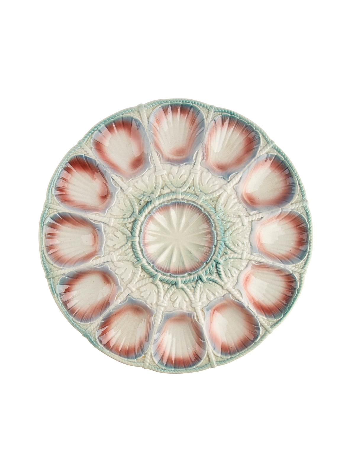 Vintage 1930s Digoin Sarreguemines Master Oyster Platter Weston Table