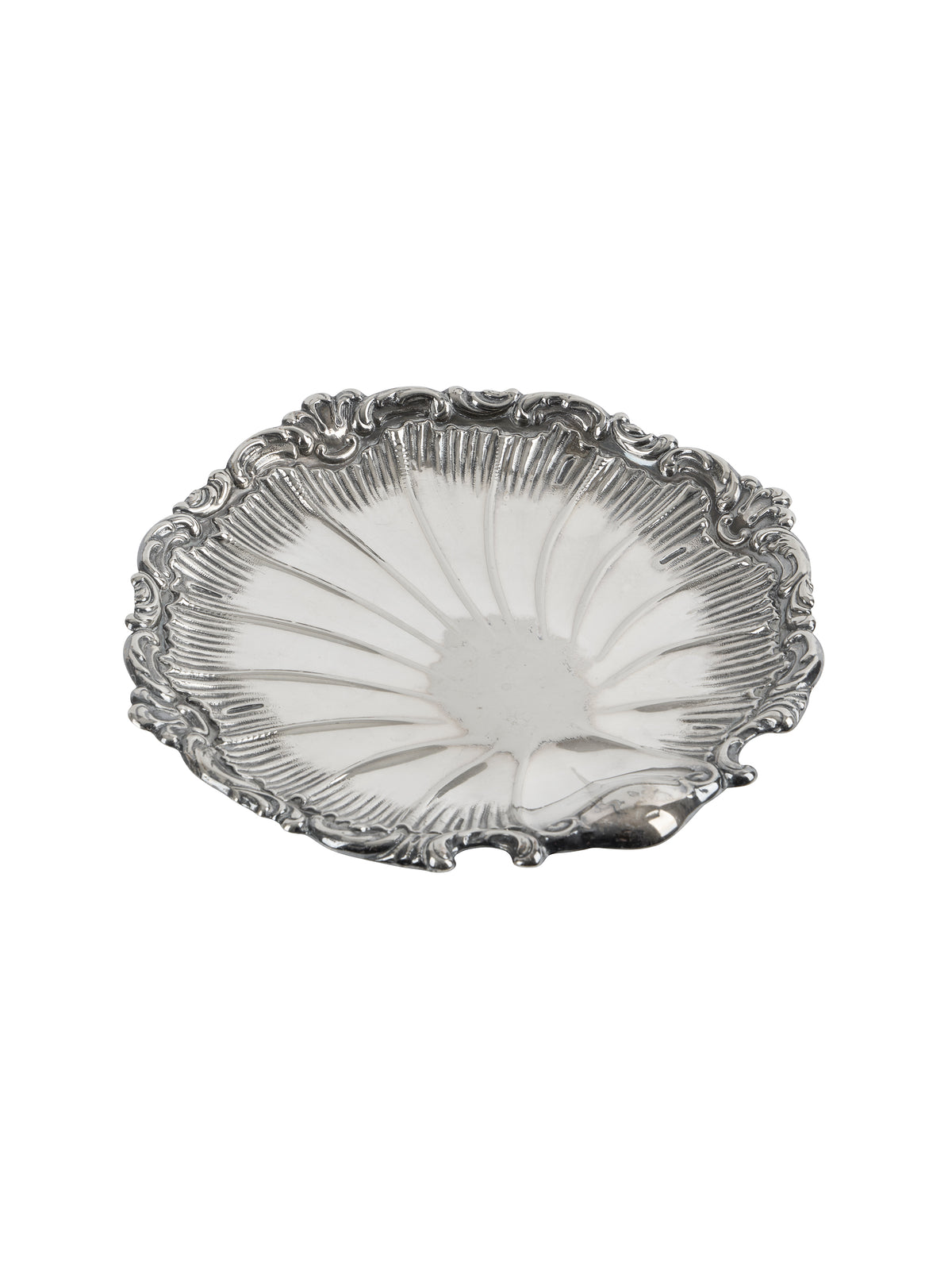 Vintage 1930s English Silver Plate Shell Plate Weston Table