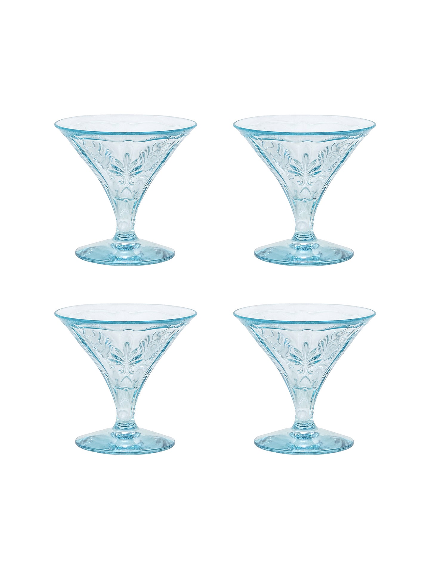 Vintage 1930s Baroque Azure Glasses Weston Table